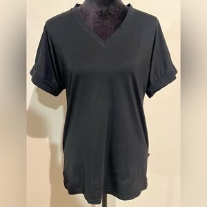 Classic Black V-Neck Women's Top